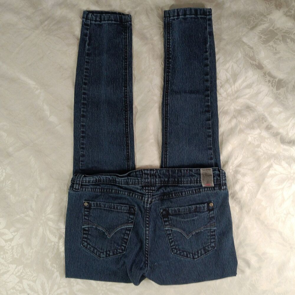 Wallflower Jeans Women's 9 Junior Stretchy Skinny Darkwash Denim 5 Pocket